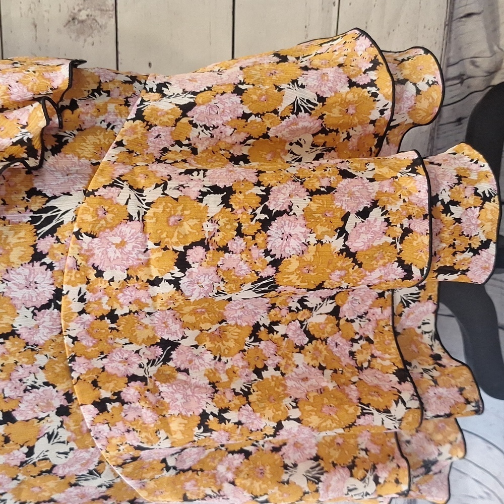 NWT Wayf pink and gold floral dress sz XS - Picture 4 of 11